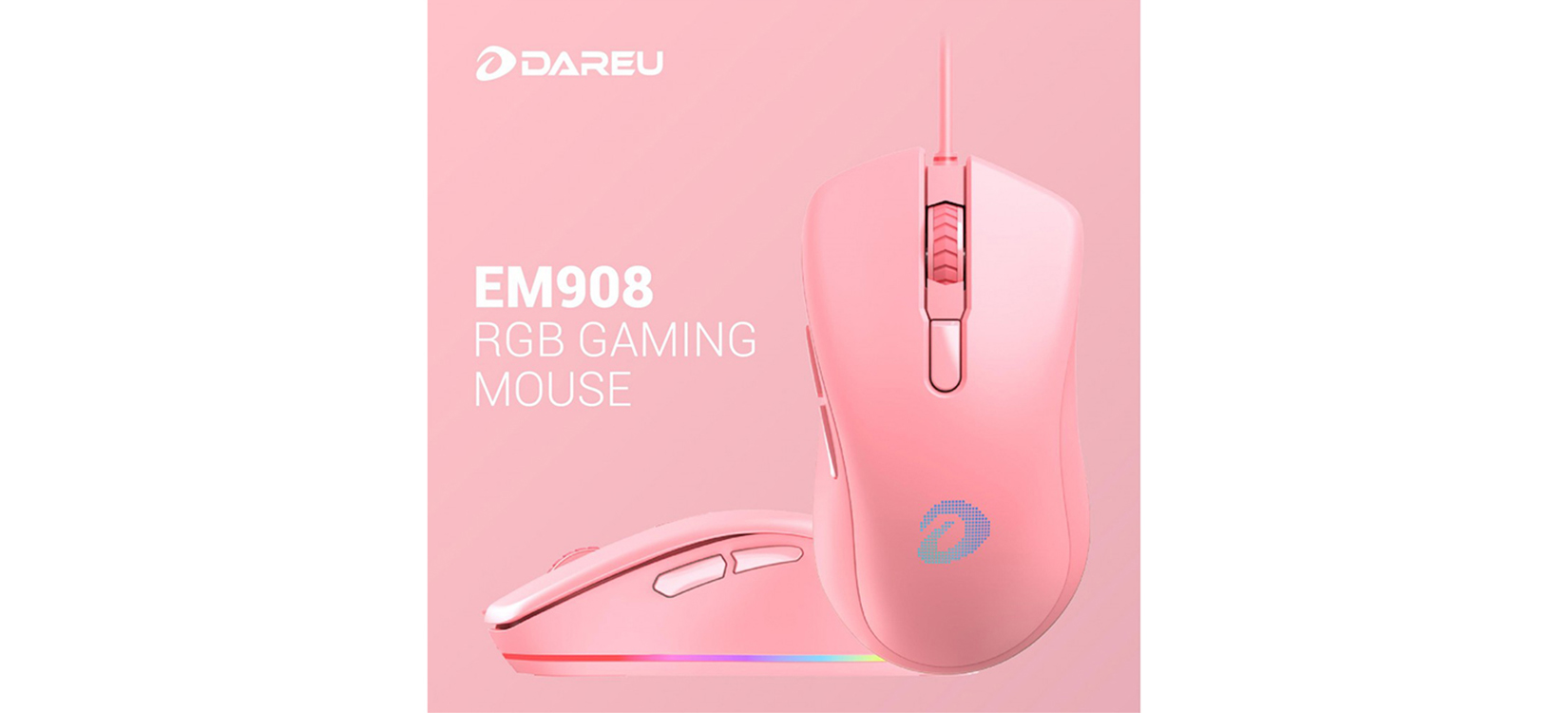 Chuột chơi game Dareu EM908 Pink (USB)